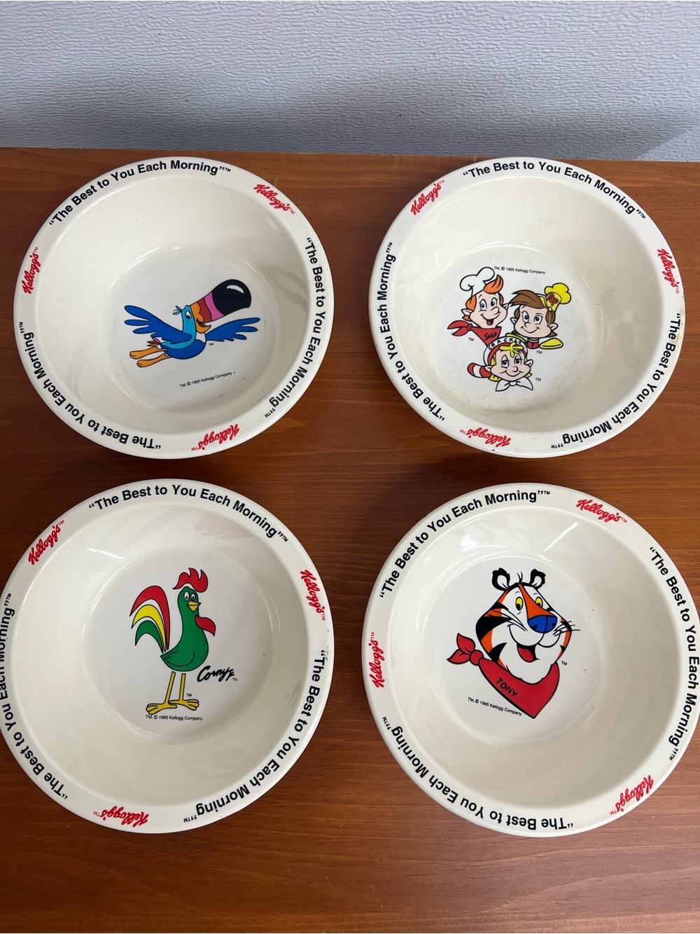 Kelloggs Cereal Character Bowls - White (Set of 4)